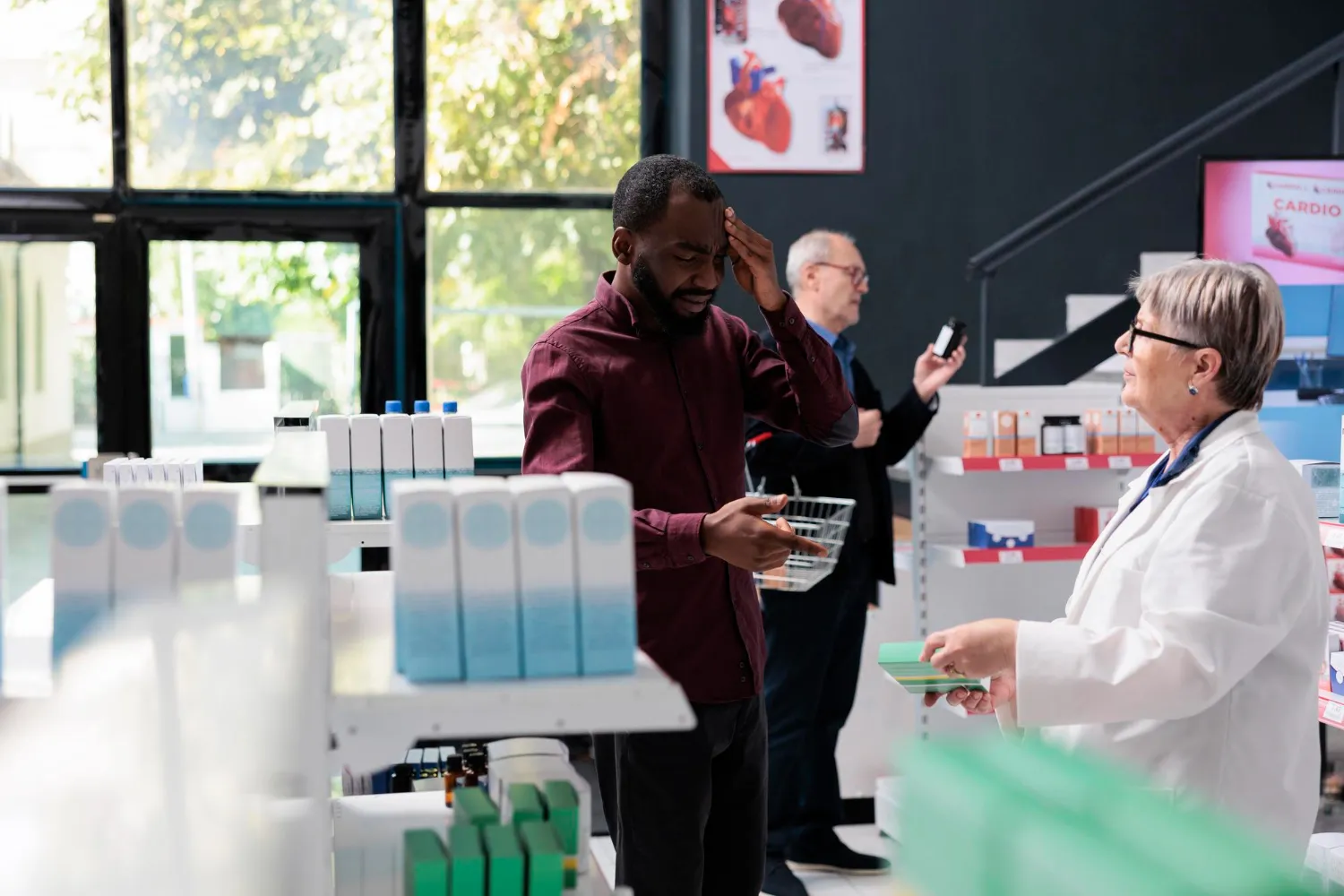 Pharmacist providing personalized guidance as part of pharmacist consultation services.
