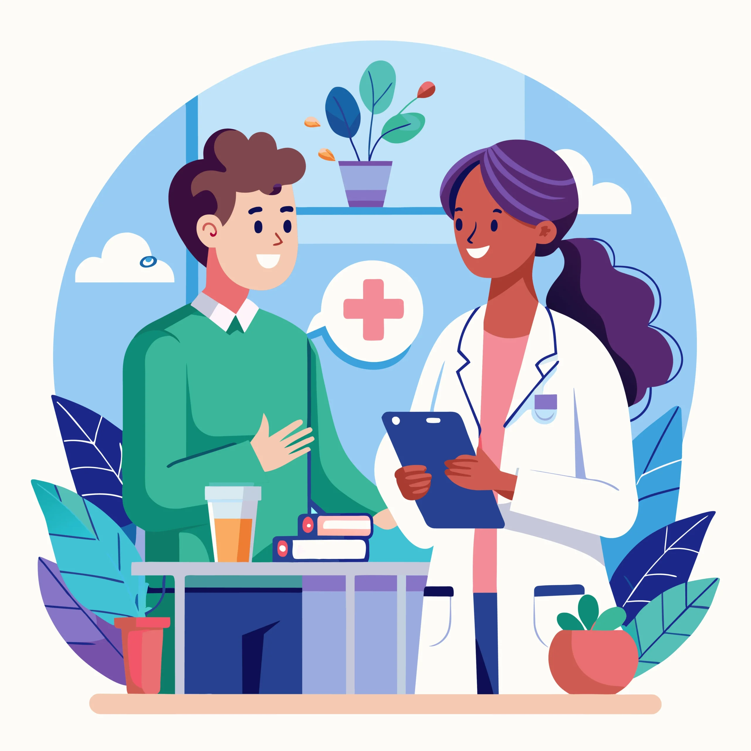 Pharmacists' Crucial with a patient about mental health at a consultation pharmacy in Jacksonville.