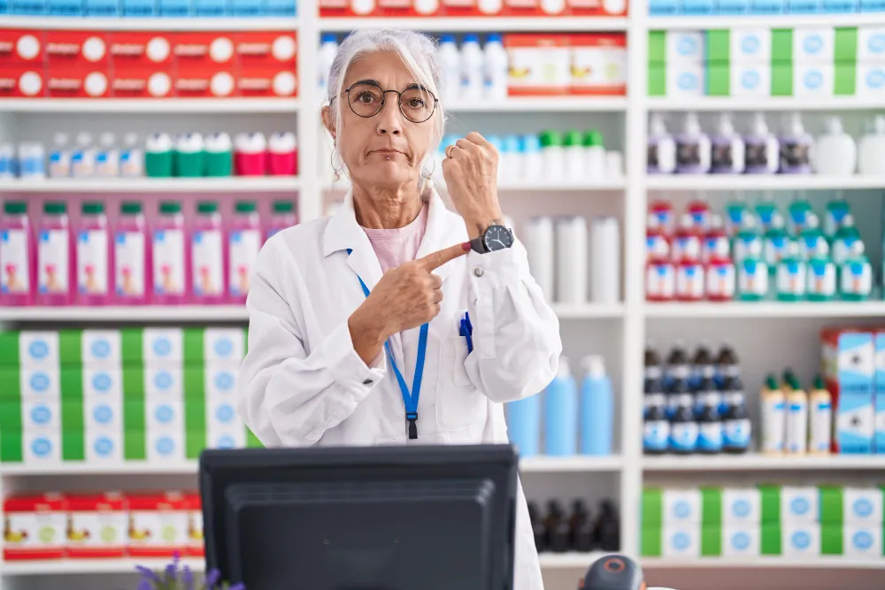 Experienced pharmacist assisting customers and managing prescriptions at a trusted pharmacy in Jacksonville