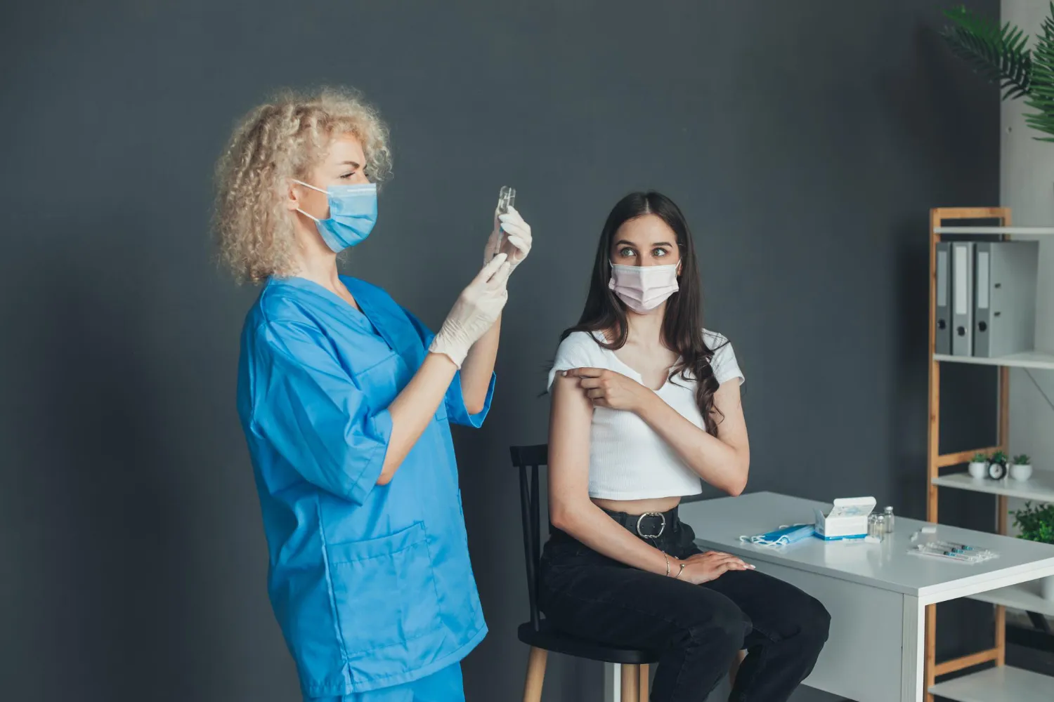 Healthcare provider administering the Shingles Vaccine for Adults Over 50, helping reduce the risk of shingles and its complications through safe, preventive immunization.
